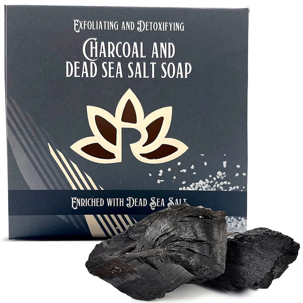 Black Charcoal Soap Bar Natural Cold Process Soap Whiskey, Leather and Patchouli Scent Mix Bar Handmade in USA by