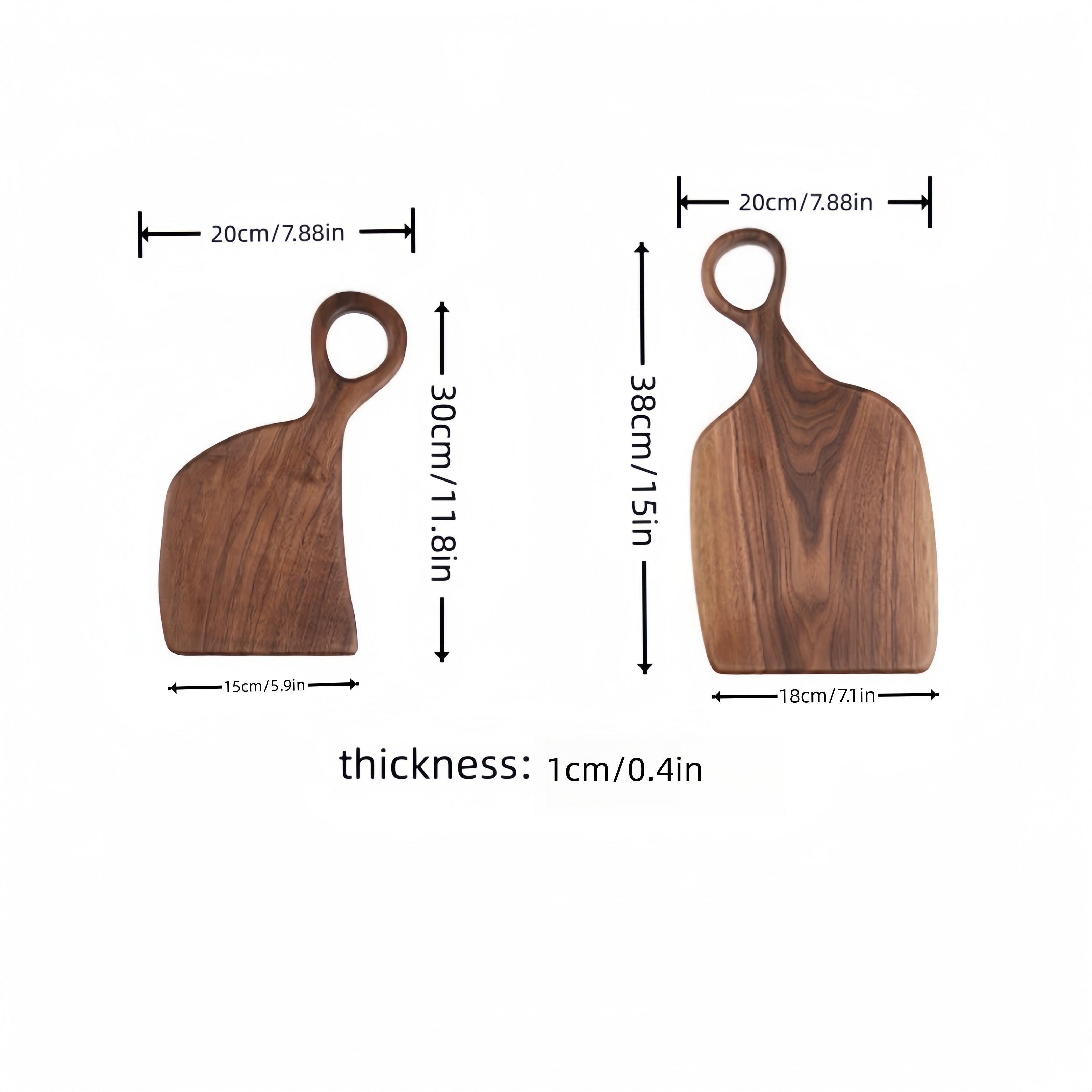 Set of 2 Walnut Wood Cutting Boards - Premium Handcrafted Kitchen Chopping Boards for Food Prep, Eco-Friendly, Food-Safe Log Material, Ideal for Couples & Home Chefs Chef's Market