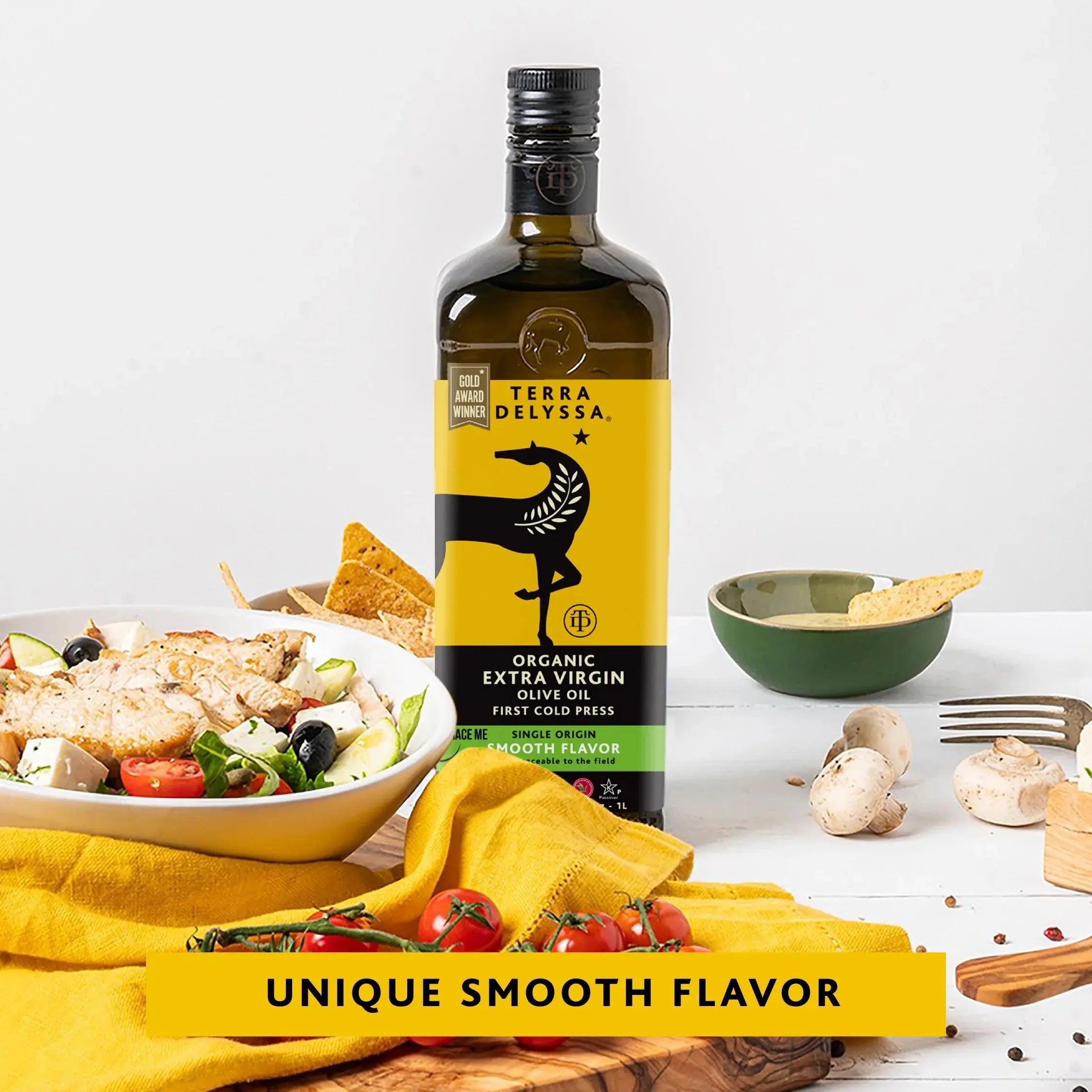 Organic Extra Virgin Olive Oil, 34 Fl. Oz. Glass