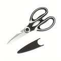 1 Durable Stainless Steel Kitchen Shears, Multi-Purpose Food Scissors for Fish, BBQ, and Bones - Sharp Blades and Ergonomic Handle for Easy Cutting of Chicken, Duck, or Fish. Ideal for Cooking, Baking, and Meal Prep. High-Qua Chef's Market