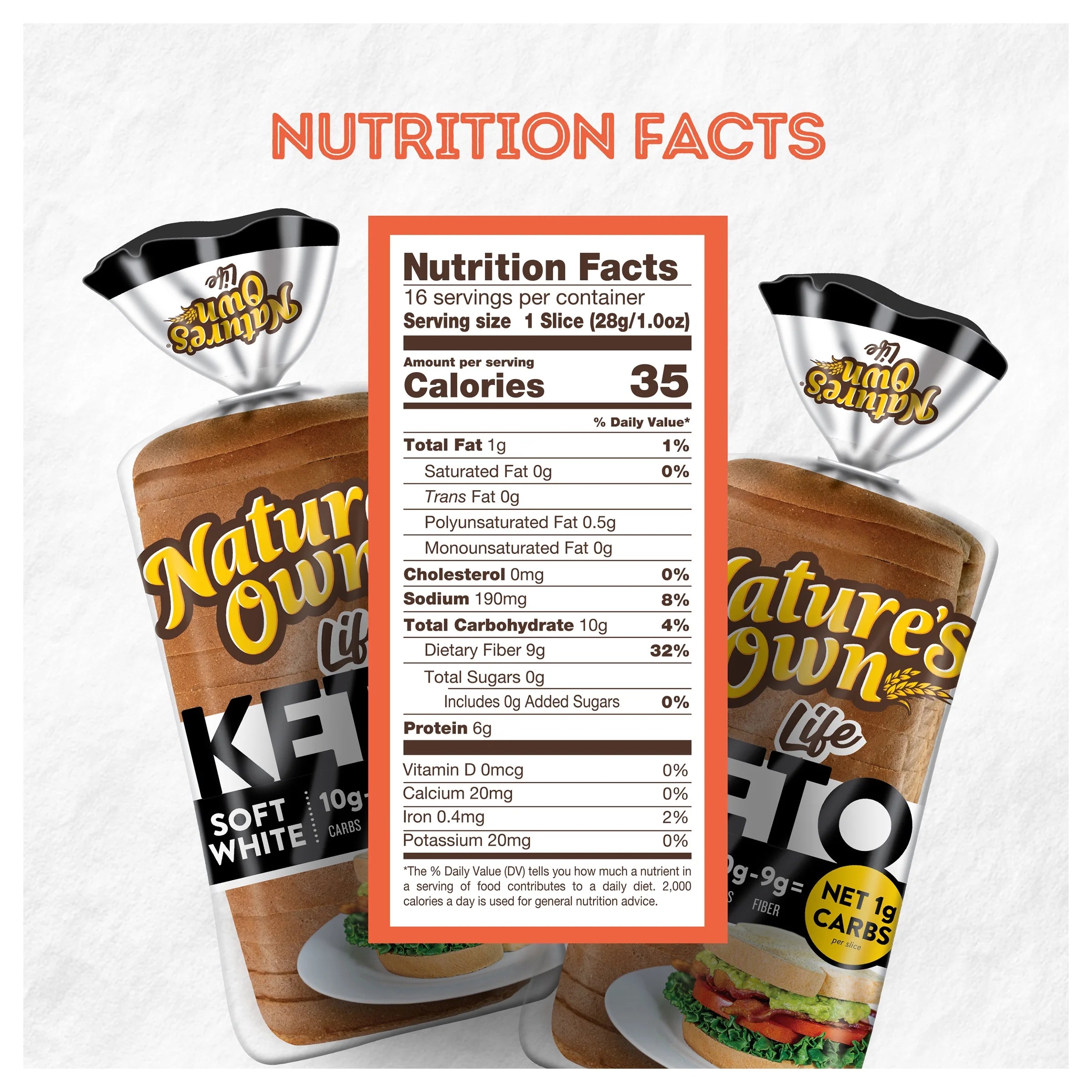 Life Keto Soft White Bread, Net 1 Carb Sliced White Keto Bread, 16 Oz