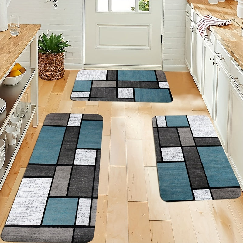 1pc Soft Thickened Kitchen Floor Mat, Non-slip Oil-proof Floor Mat, Waterproof Runner Rug, Dirt-resistant Floor Carpet, Machine Washable, Entrance Doormat, Kitchen Living Room Laundry Bathroom Water-absorbing Floor Mat, Room Chef's Market