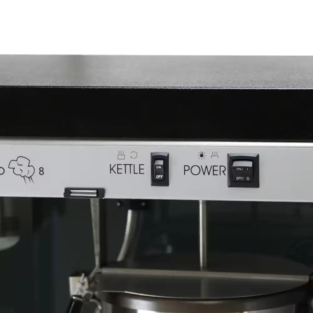 Contempo Pop 8 Oz. Black Stainless Steel Countertop Popcorn Machine