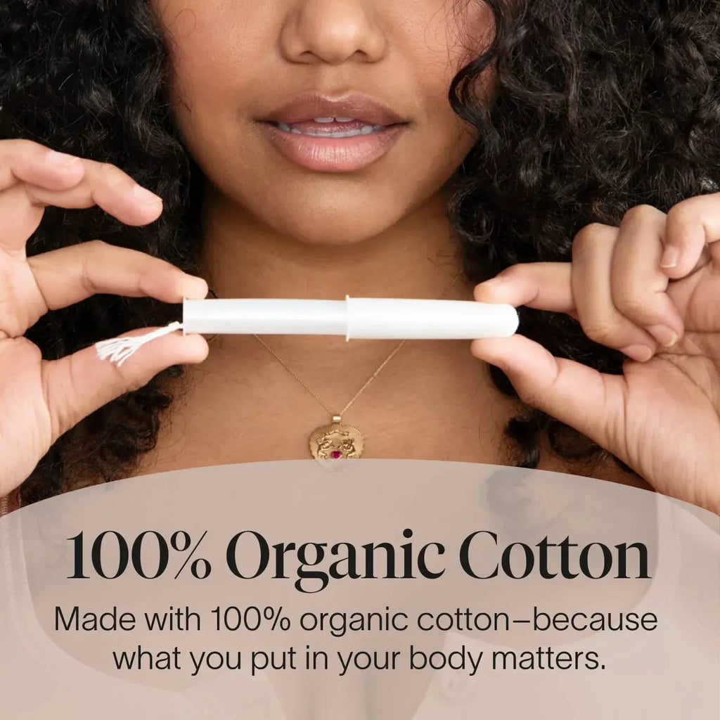 Compact Applicator Tampons, 100% Organic Cotton, Super/Super+, 32 Count