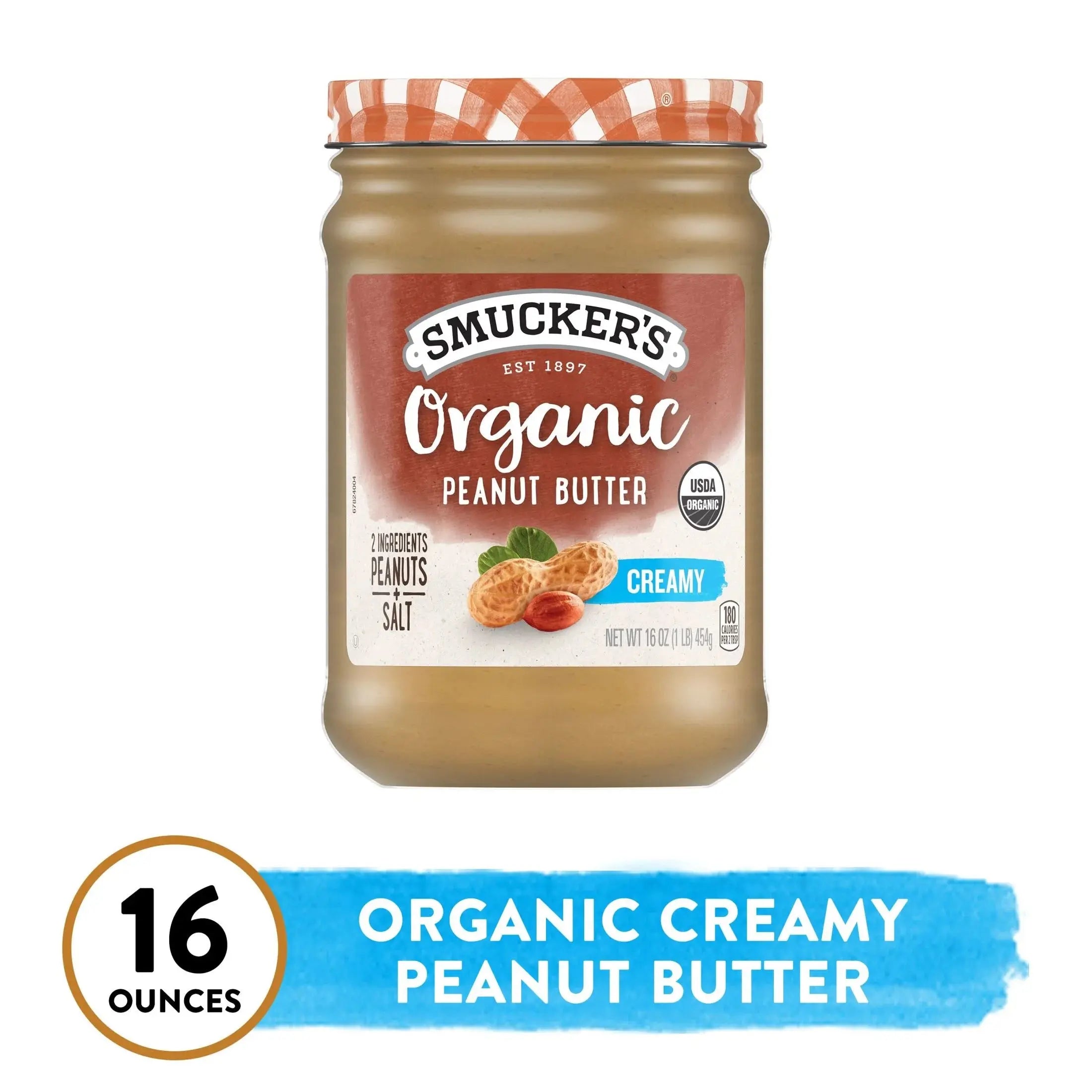 Smucker’S Organic Creamy Peanut Butter, 16 Oz Jar