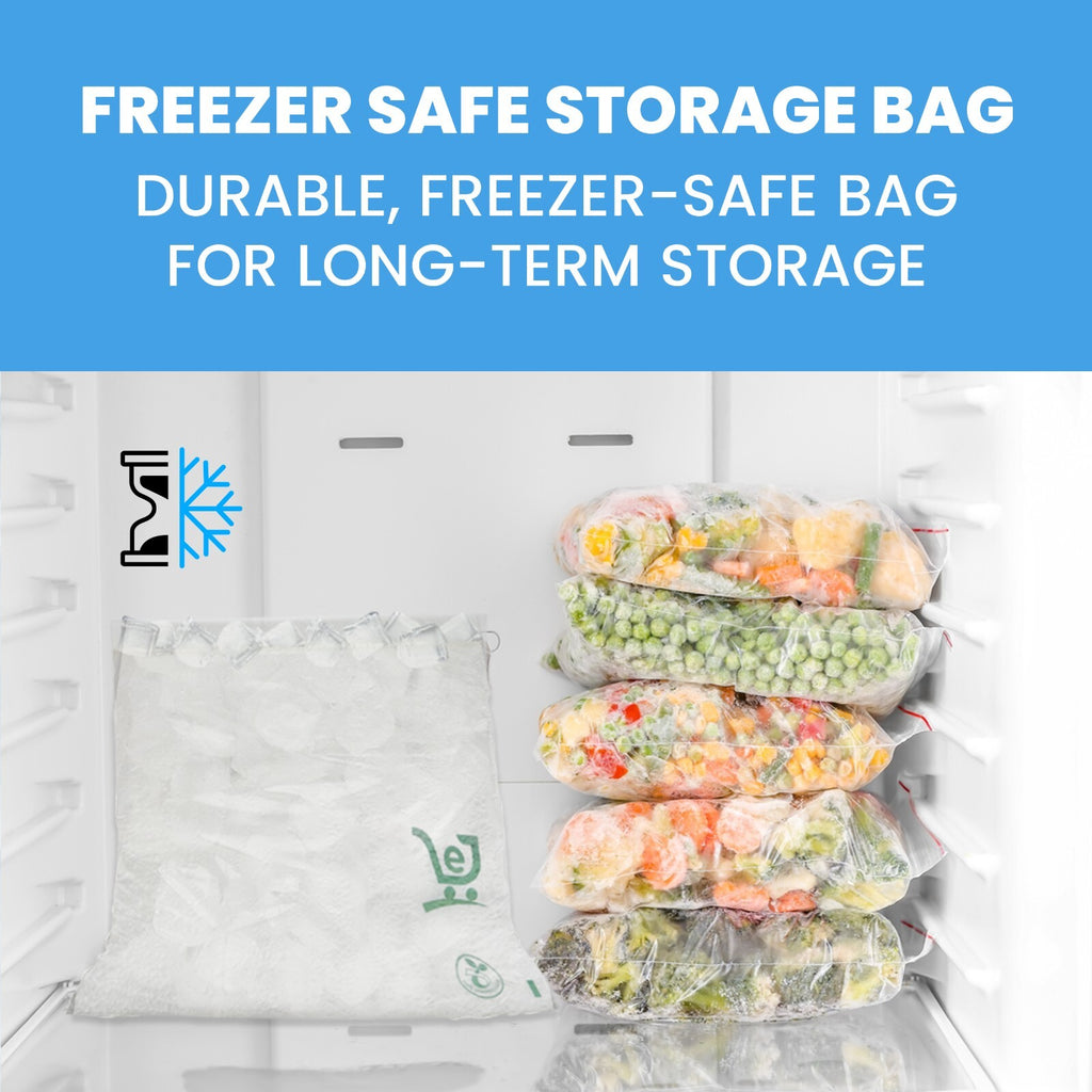 Compostable Plastic Freezer Bags 1 Gallon 60 CT- BPA Free, Reusable 11X11 - FPN