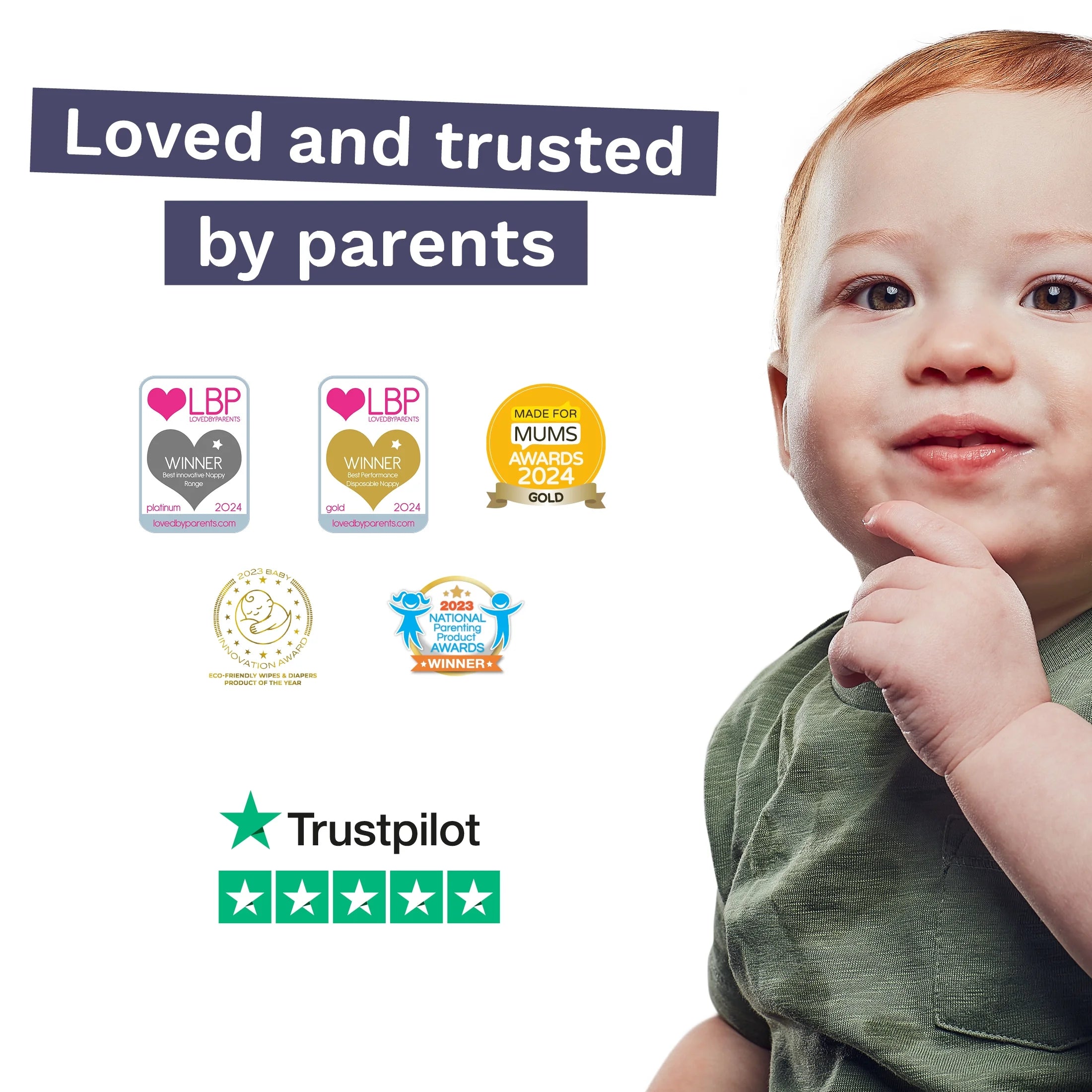 Sensitive Soft Sustainable Baby Diapers Size 3, 26 Count (Choose Your Size and Count)