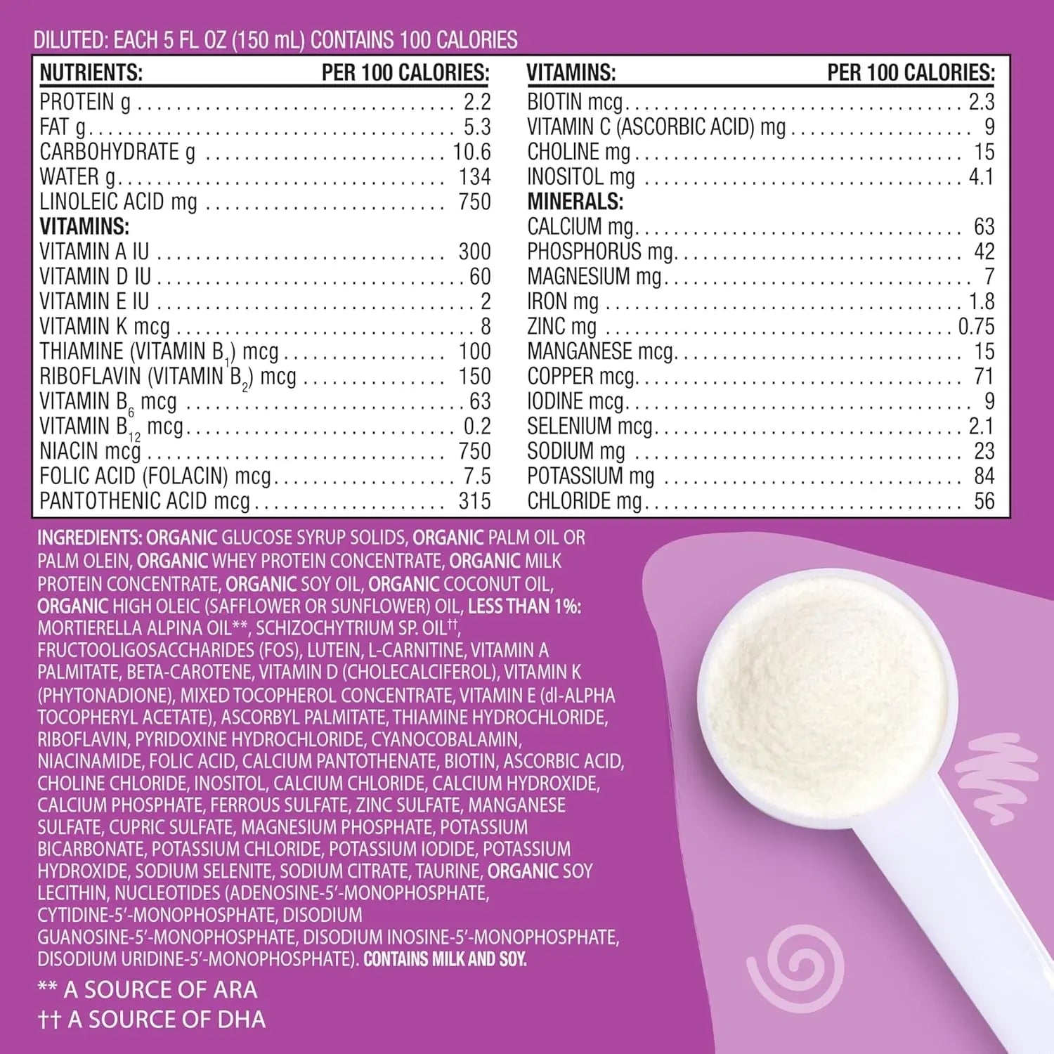 Organic Sensitivity Infant Formula, Babies 0-12 Months, Reduced Lactose, Iron, Omega-3 DHA, Omega-6 ARA, Organic Baby Formula, 21 Ounce Container