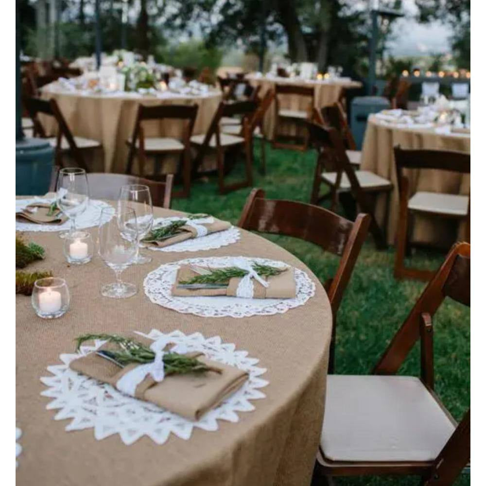 40 In. X 50 Ft. 8.0 Oz. Multi-Purpose Natural Burlap Fabric Accessory for Wedding Decorations, Rustic Party Decor