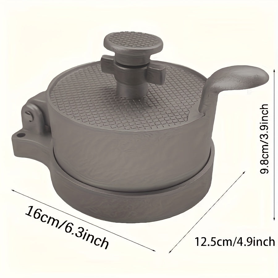 [Adjustable Burger Press] YUMIPLUS Adjustable Burger Press Machine - 1pc Portable Manual Meat Masher with 3 Interchangeable Heads, Durable Aluminum Kitchen Tool for Thick Burgers, Ergonomic Handles, Home & Outdoor Use, Userfr Chef's Market