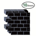 10pcs/set Peel And Stick  Tile Wall Sticker Waterproof Subway Tiles Stick On Tile Backsplash For Kitchen & Bathroom Chef's Market