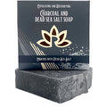 Black Charcoal Soap Bar Natural Cold Process Soap Whiskey, Leather and Patchouli Scent Mix Bar Handmade in USA by