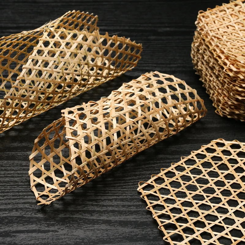 3pcs Hexagonal Bamboo Woven Bamboo Net Meal Mat Bamboo Steaming Mat Kindergarten Manual DIY Pendant Display Christmas Decoration Chef's Market