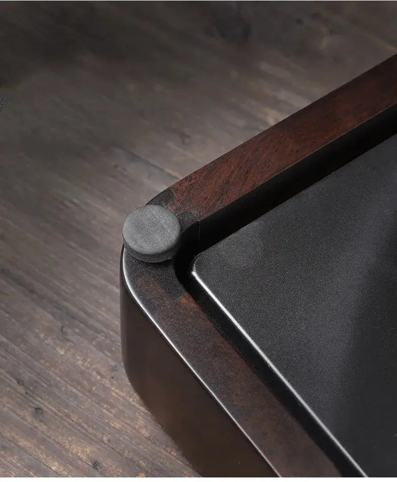 Black Ebony Tea Tray Household Solid Wooden Tea Tray Drainage Water Storage Tea Board Chinese Tea Table Decor Home Accessories colegio culinario de morelia