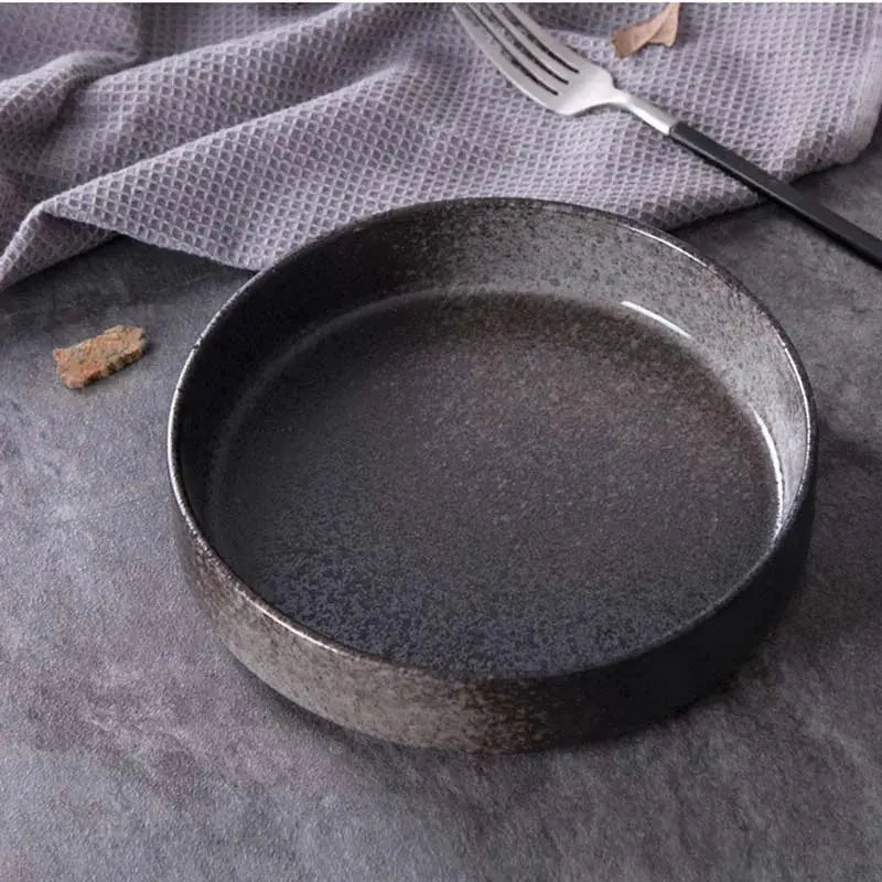 Creative Tableware Ceramic Round Bowl Soup Bowl Vegetable Bowl Rice Bowl Large Bowl Deep Dish Western Food Bowl Plate Soup Plate colegio culinario de morelia