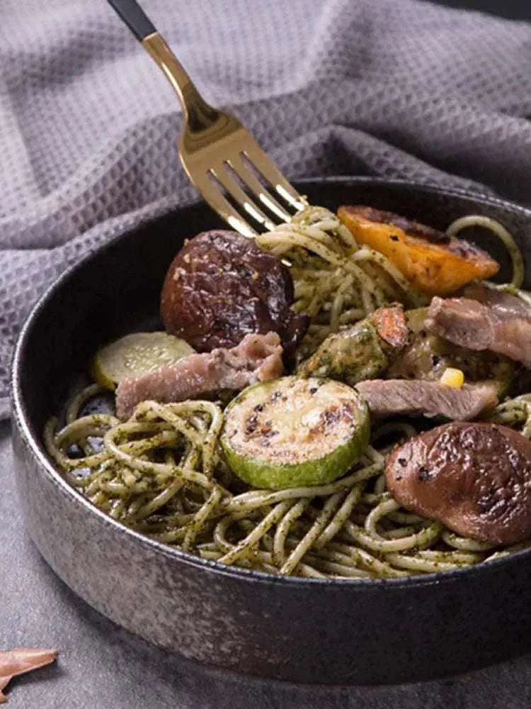 Creative Tableware Ceramic Round Bowl Soup Bowl Vegetable Bowl Rice Bowl Large Bowl Deep Dish Western Food Bowl Plate Soup Plate colegio culinario de morelia