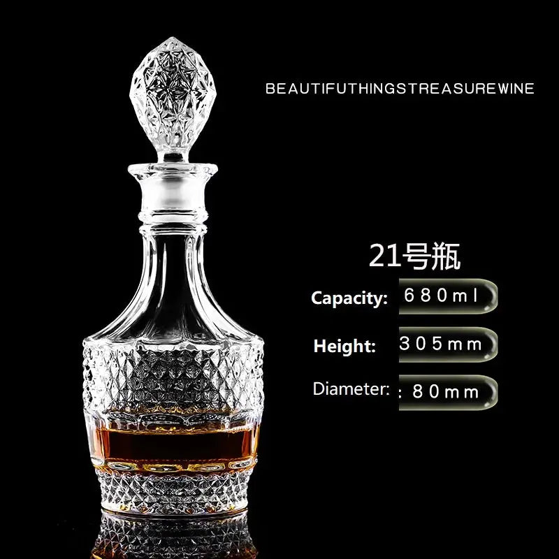 Crystal Glass Wine Red Bottle  Wine Decanter Whiskey Liqour Pourer Home Bar Vodka Beer Bottle Jar Jug JR colegio culinario de morelia