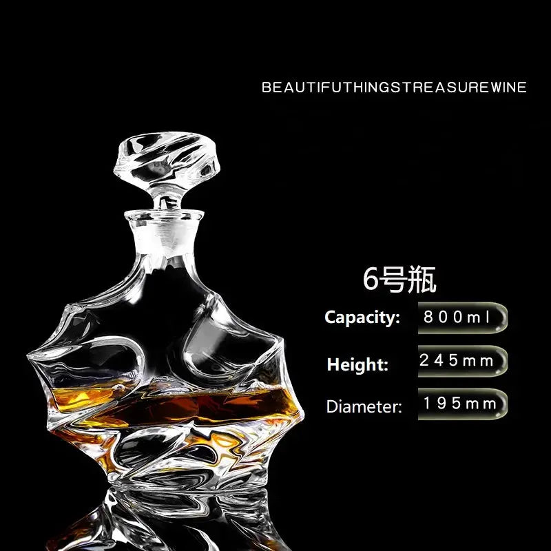 Crystal Glass Wine Red Bottle  Wine Decanter Whiskey Liqour Pourer Home Bar Vodka Beer Bottle Jar Jug JR colegio culinario de morelia