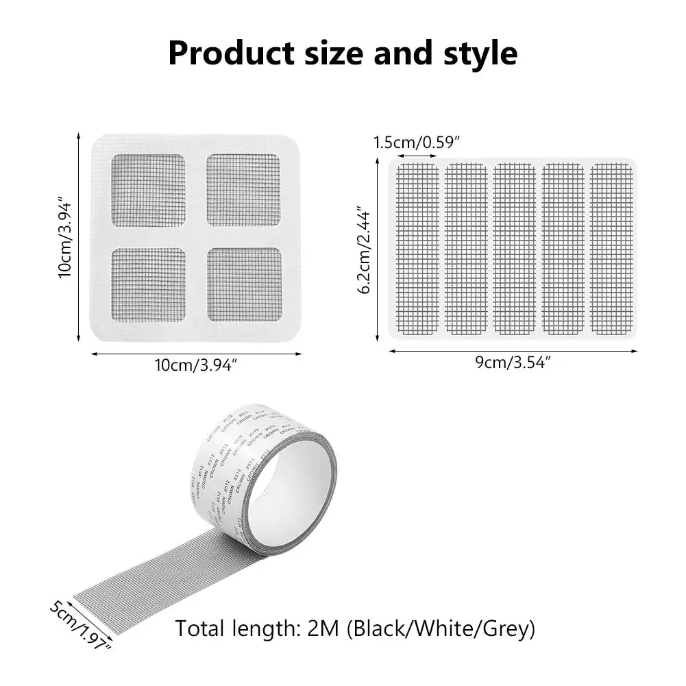 Fix Net Window Home Adhesive Anti Mosquito Fly Bug Insect Repair Screen Wall Patch Stickers Mesh Window Screen Window Net Mesh colegio culinario de morelia