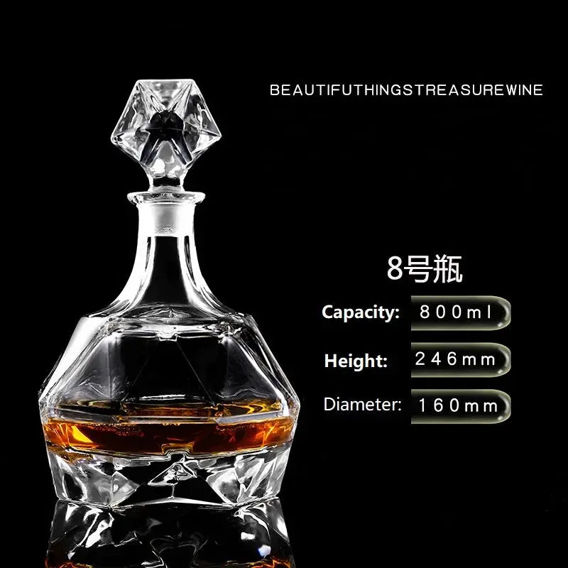 Crystal Glass Wine Red Bottle  Wine Decanter Whiskey Liqour Pourer Home Bar Vodka Beer Bottle Jar Jug JR colegio culinario de morelia