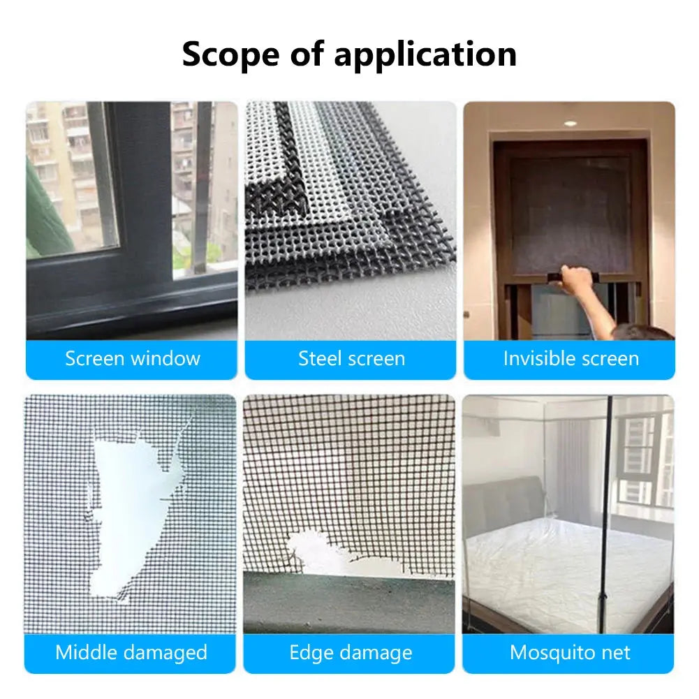 Fix Net Window Home Adhesive Anti Mosquito Fly Bug Insect Repair Screen Wall Patch Stickers Mesh Window Screen Window Net Mesh colegio culinario de morelia