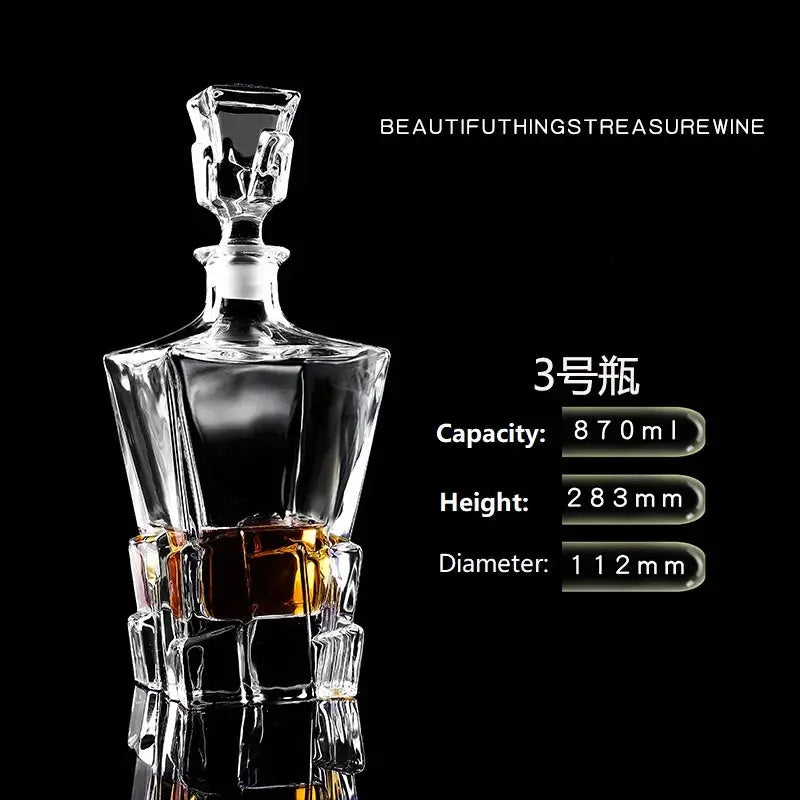 Crystal Glass Wine Red Bottle  Wine Decanter Whiskey Liqour Pourer Home Bar Vodka Beer Bottle Jar Jug JR colegio culinario de morelia