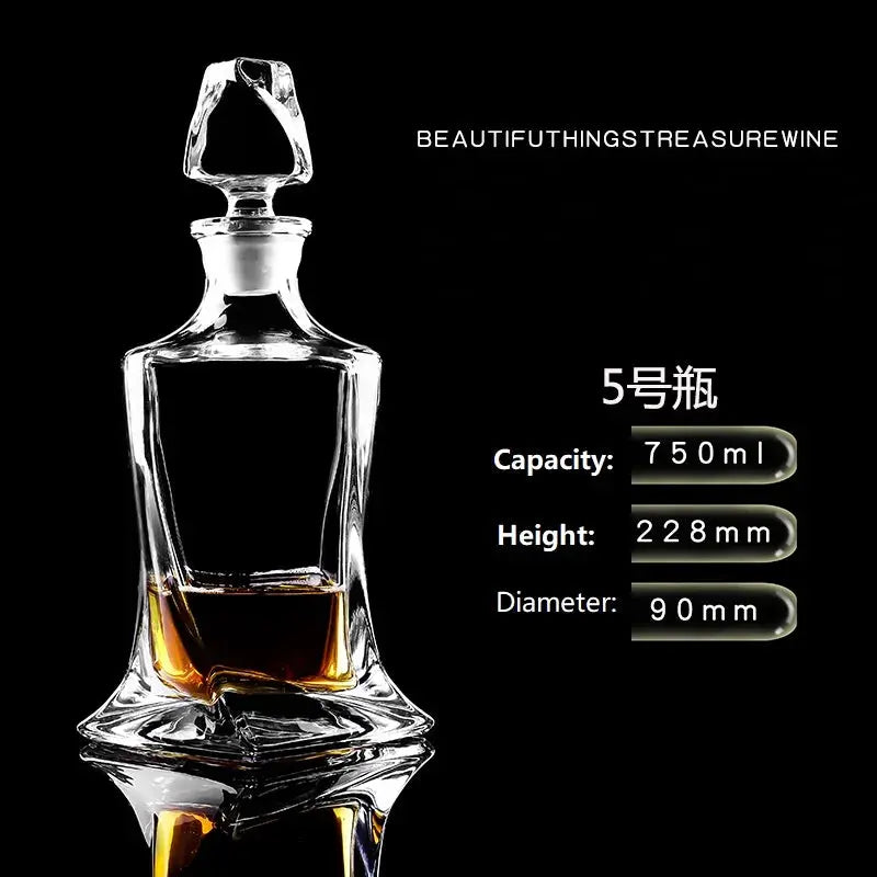 Crystal Glass Wine Red Bottle  Wine Decanter Whiskey Liqour Pourer Home Bar Vodka Beer Bottle Jar Jug JR colegio culinario de morelia