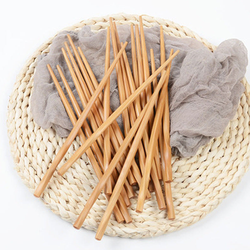 Japanese style bamboo carbonized twist chopsticks household food sticks hotel bamboo and wood tableware bamboo chopsticks Chef's Market