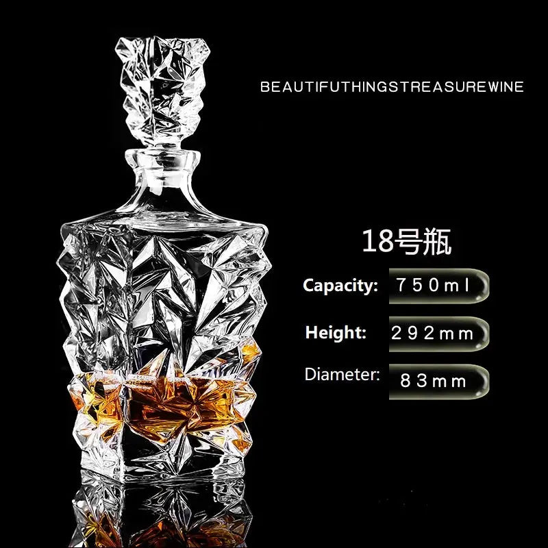 Crystal Glass Wine Red Bottle  Wine Decanter Whiskey Liqour Pourer Home Bar Vodka Beer Bottle Jar Jug JR colegio culinario de morelia