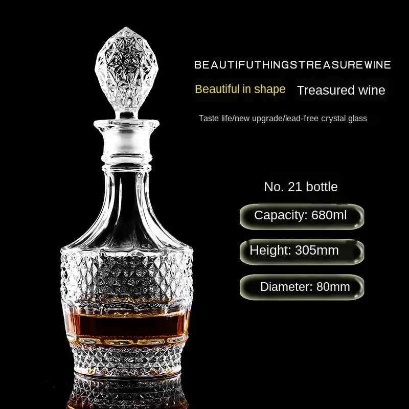 Crystal Glass Wine Red Bottle  Wine Decanter Whiskey Liqour Pourer Home Bar Vodka Beer Bottle Jar Jug JR colegio culinario de morelia