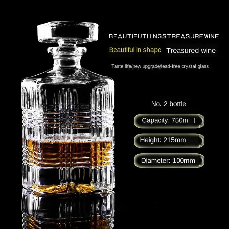 Crystal Glass Wine Red Bottle  Wine Decanter Whiskey Liqour Pourer Home Bar Vodka Beer Bottle Jar Jug JR colegio culinario de morelia
