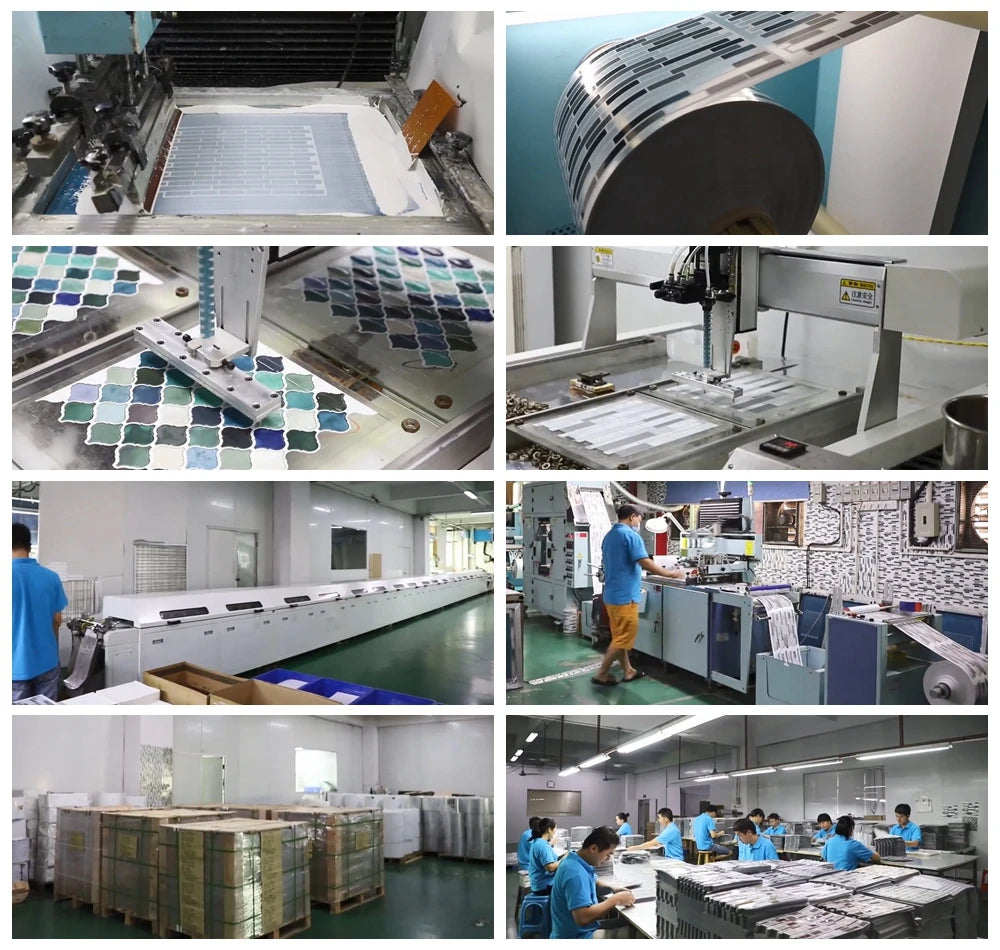 10 Pieces Peel and Stick Herringbone Wall Tiles DIY Kitchen Backsplash Big SIze Wall Sticker Waterproof Vinyl Wallpaper for Home Chef's Market