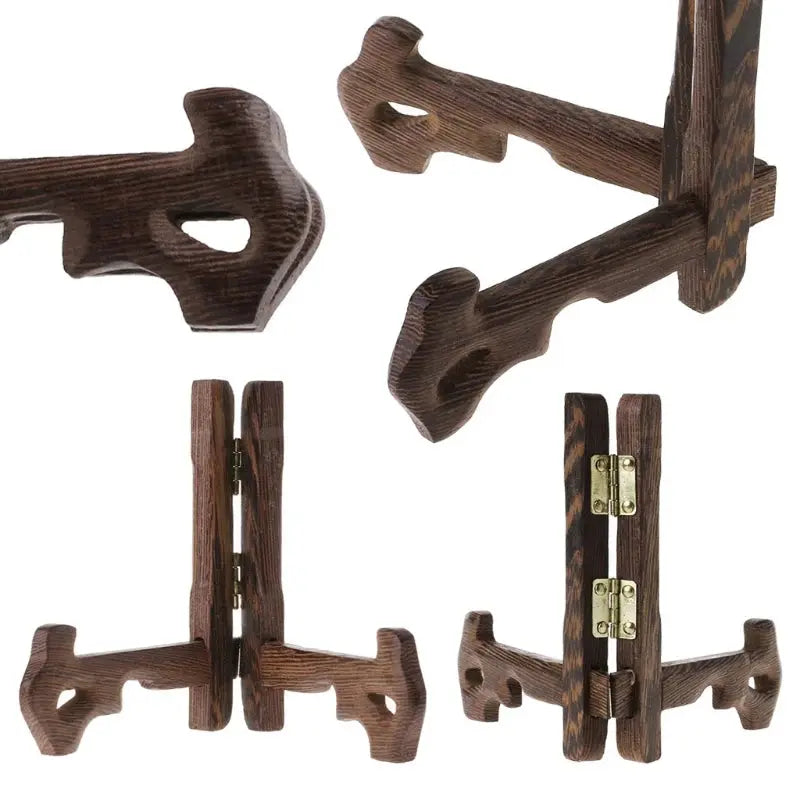 3-7 Inch Tall Wood Display Stand Holder Easels For Plates Photos Tea Tray 5 Size colegio culinario de morelia