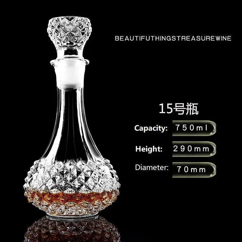 Crystal Glass Wine Red Bottle  Wine Decanter Whiskey Liqour Pourer Home Bar Vodka Beer Bottle Jar Jug JR colegio culinario de morelia