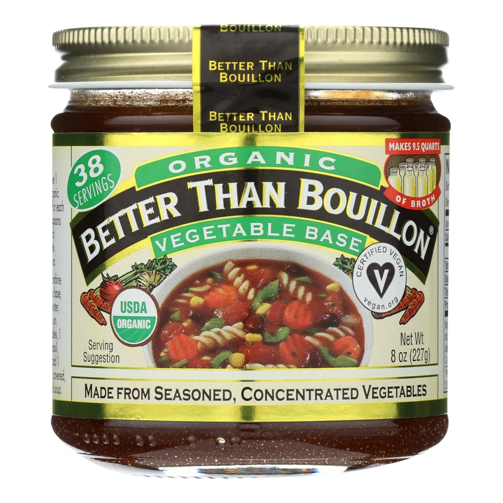 UD2 Organic Seasoned Vegetable Base Better Than Bouillon Case of 6-8 oz Sauce Product Chef's Market