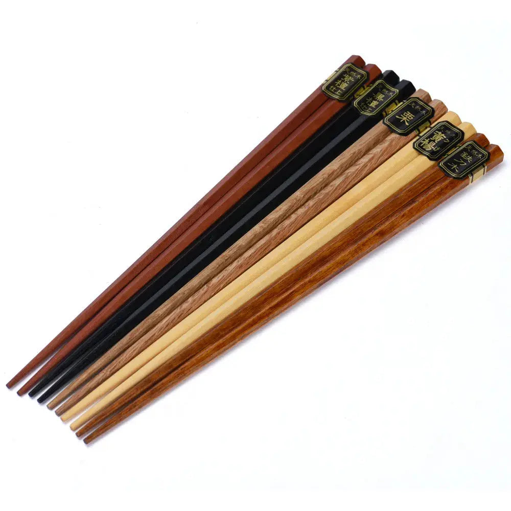5 Pair Janpanese Korean Food Wooden Chopsticks Reusable Natural Beech Chopsticks Chinese Set Palillos Japanese Gift Pack colegio culinario de morelia