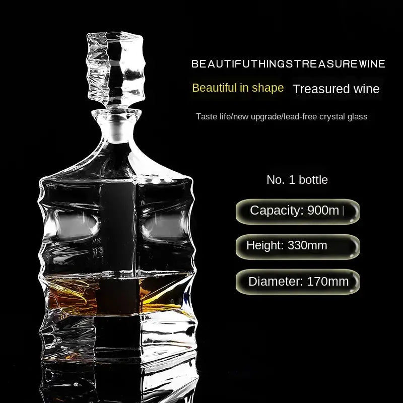 Crystal Glass Wine Red Bottle  Wine Decanter Whiskey Liqour Pourer Home Bar Vodka Beer Bottle Jar Jug JR colegio culinario de morelia