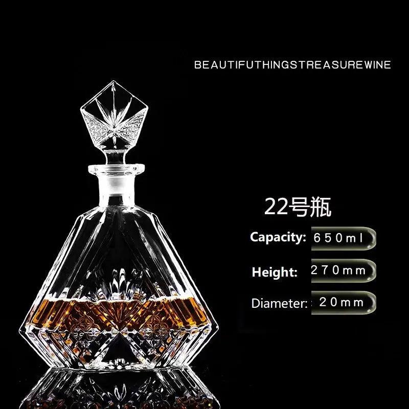 Crystal Glass Wine Red Bottle  Wine Decanter Whiskey Liqour Pourer Home Bar Vodka Beer Bottle Jar Jug JR colegio culinario de morelia