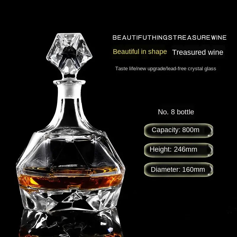 Crystal Glass Wine Red Bottle  Wine Decanter Whiskey Liqour Pourer Home Bar Vodka Beer Bottle Jar Jug JR colegio culinario de morelia