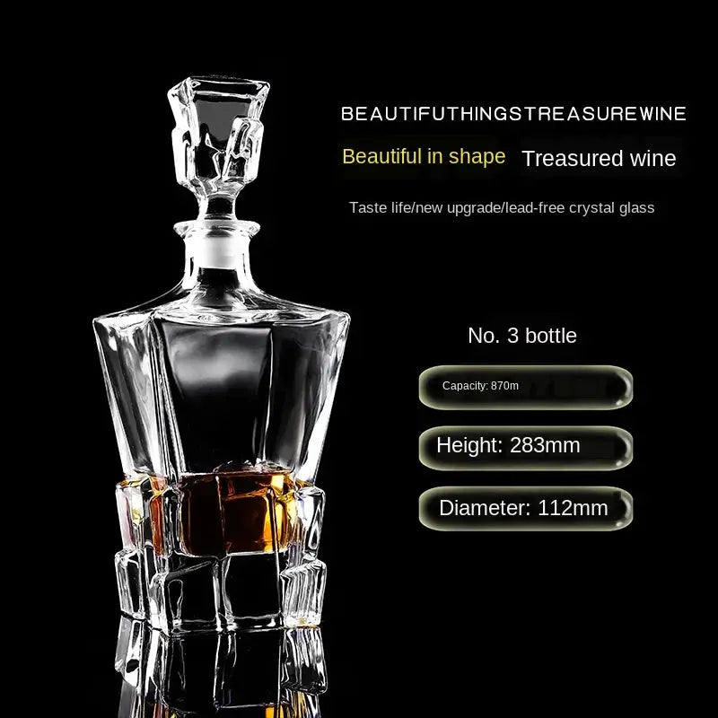 Crystal Glass Wine Red Bottle  Wine Decanter Whiskey Liqour Pourer Home Bar Vodka Beer Bottle Jar Jug JR colegio culinario de morelia