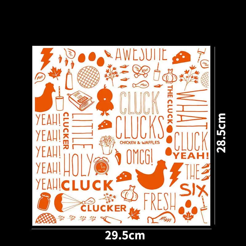 25Pcs Wax Paper Food Grade Grease Paper Food Wrappers Bread Sandwich Burger Fries Baking Tools Oilpaper Fast Food Customized colegio culinario de morelia