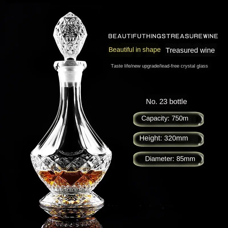 Crystal Glass Wine Red Bottle  Wine Decanter Whiskey Liqour Pourer Home Bar Vodka Beer Bottle Jar Jug JR colegio culinario de morelia