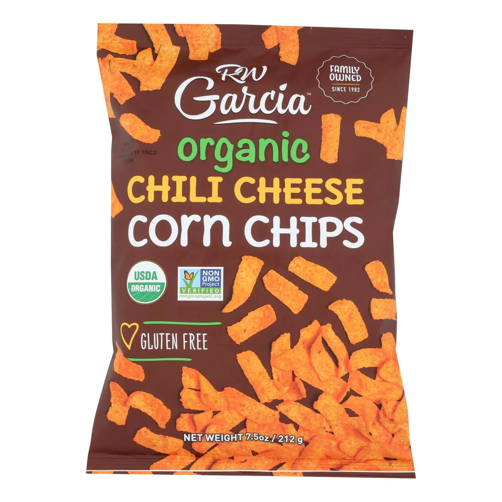 UD2 R. W. Garcia Organic Corn Chips 12-Pack 7.5 oz Baked and Fried with Spicy & Salty Flavor Soft Texture Bulk Packaging Chef's Market
