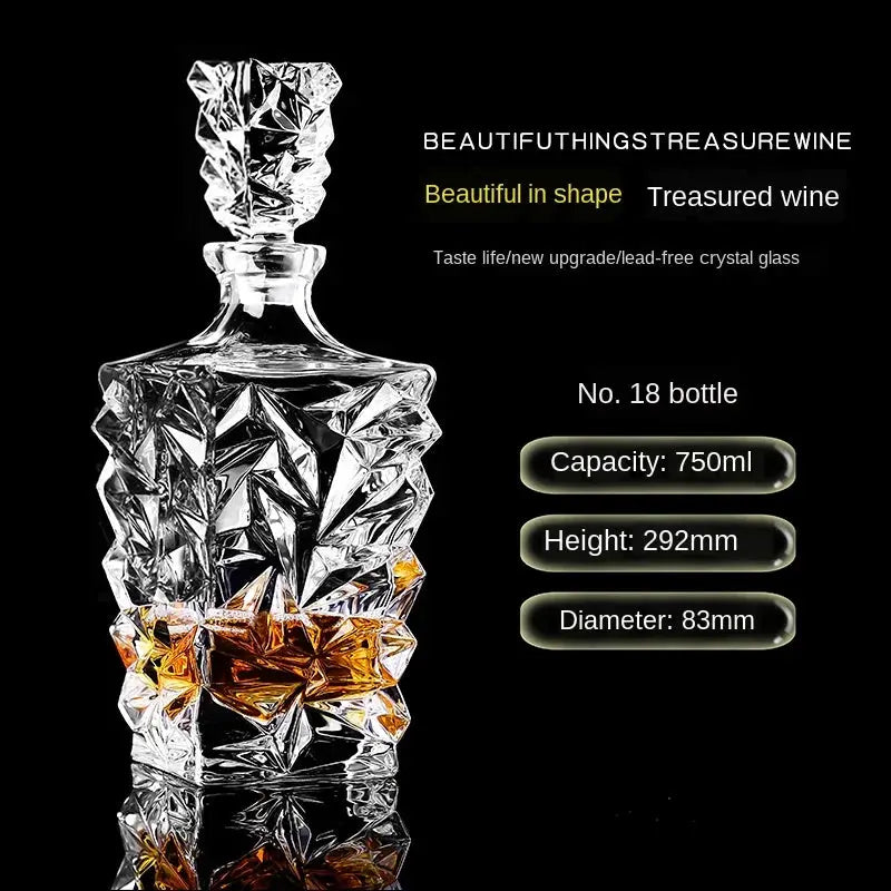 Crystal Glass Wine Red Bottle  Wine Decanter Whiskey Liqour Pourer Home Bar Vodka Beer Bottle Jar Jug JR colegio culinario de morelia