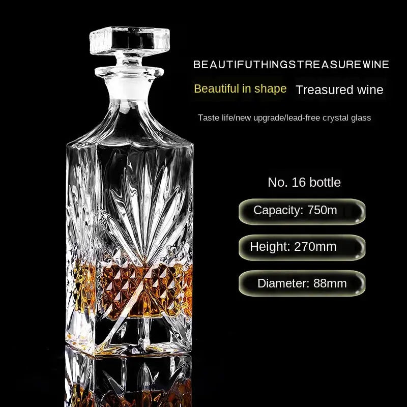 Crystal Glass Wine Red Bottle  Wine Decanter Whiskey Liqour Pourer Home Bar Vodka Beer Bottle Jar Jug JR colegio culinario de morelia
