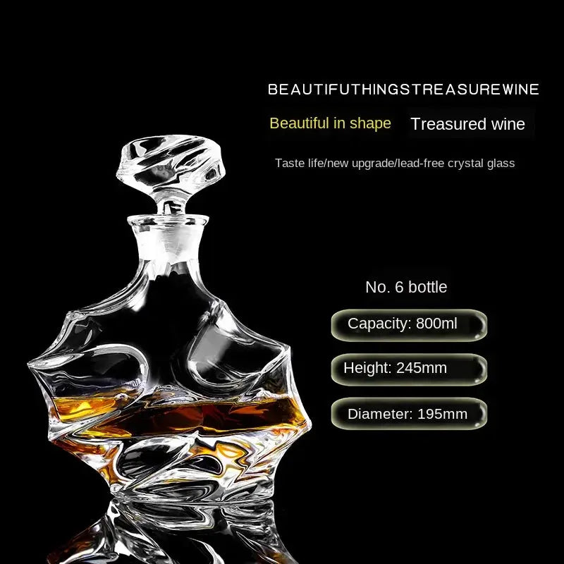 Crystal Glass Wine Red Bottle  Wine Decanter Whiskey Liqour Pourer Home Bar Vodka Beer Bottle Jar Jug JR colegio culinario de morelia
