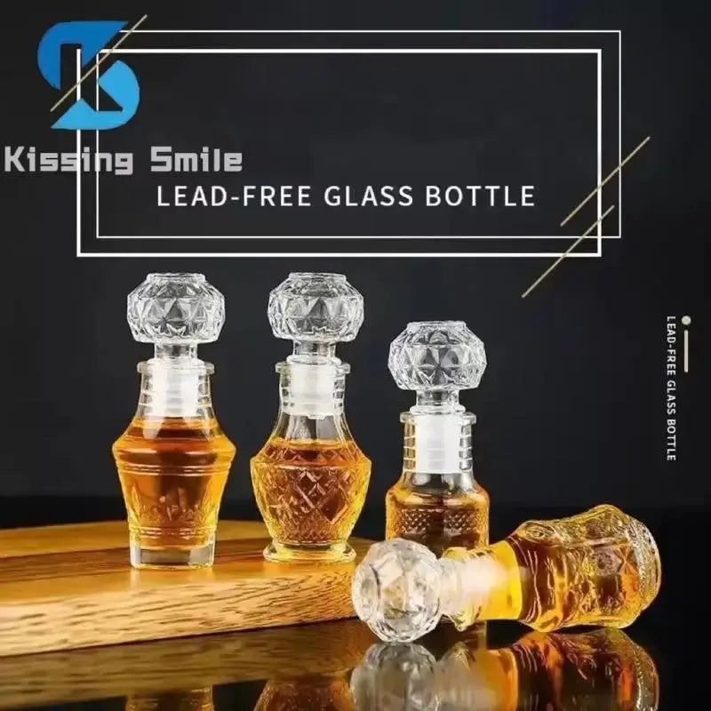 5 10 15 Pcs Whiskey Liquor Bottle 50ml Cute Glass Dispenser Mini Alcohol Guest Gift Wedding Decanter Wine Pot Shot Jars Bar Set colegio culinario de morelia