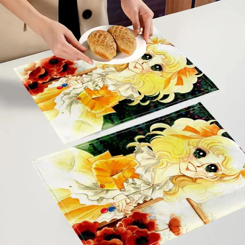 Candy Candy  Placemat Custom Cotton Linen Dining Table Mats Bohemian Coaster Pad Bowl Cup Mat Home Decor 7.17WJY colegio culinario de morelia