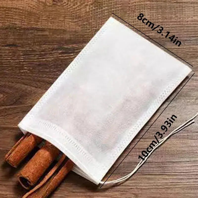 100pcs Disposable Tea Filter Bags; Drawstring Filter Tea Bags colegio culinario de morelia