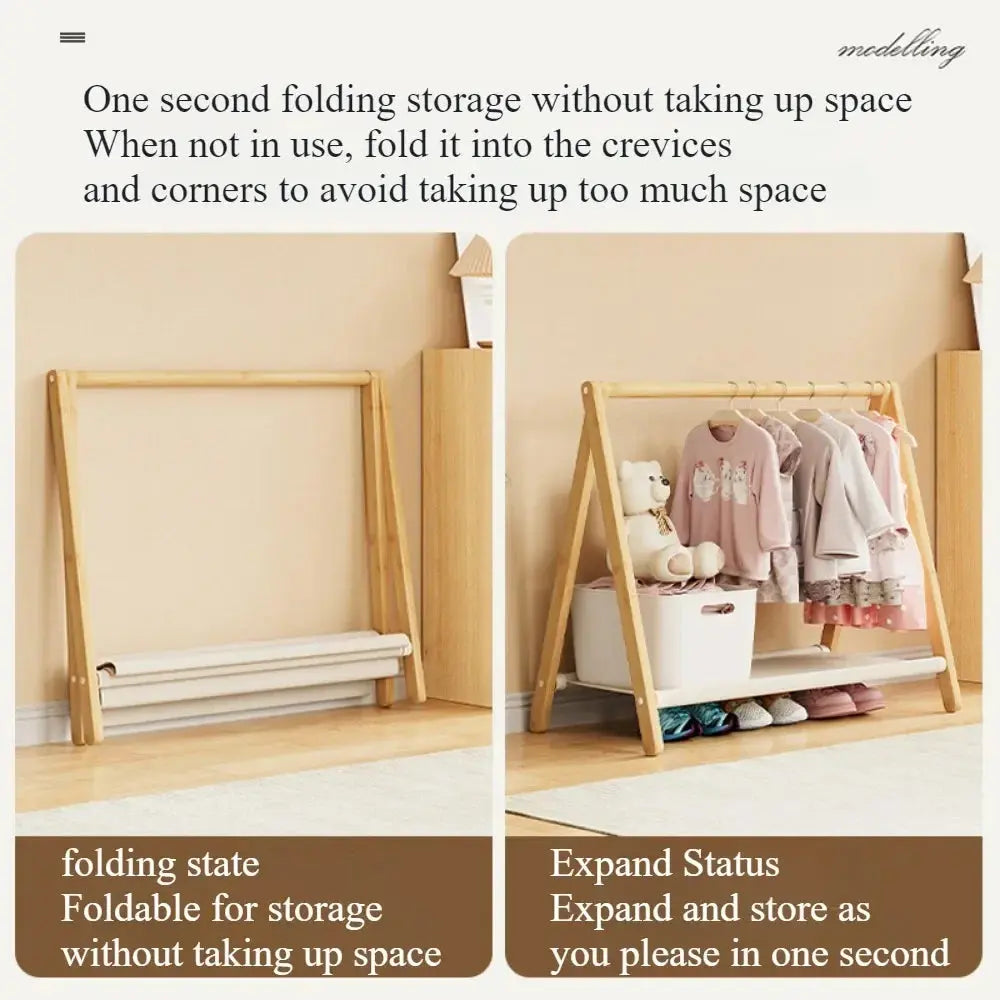 Floor Folding Clothes Hanger Multi-storey Simplicity Indoor Clothes Hanger Bedroom Dormitory Home Underwear and Hat Towel Rack colegio culinario de morelia